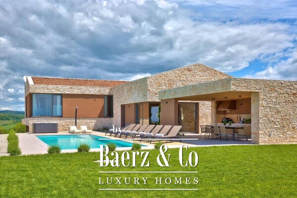 photo 1 Istria, Brtonigla, luxury stone villa 324 m2 with panoramic sea view