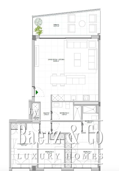 Floor Plan 1 - Residencia - Luxury apartment - Building A