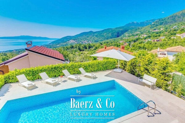 photo 2 Ičići, Poljane, elegant villa with panoramic views 275 m², swimming pool, garage
