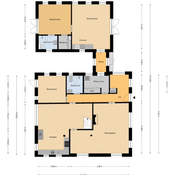 Floor Plan 1 - Haarbroeksteeg 6